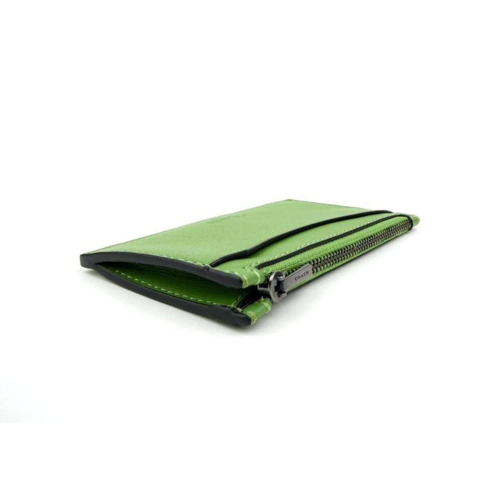 Coach Green Leather Zip Card Holder Wallet 4829 - Picture 3 of 10